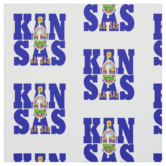 Tecido Bandeira do estado americano de Kansas (Modelo)