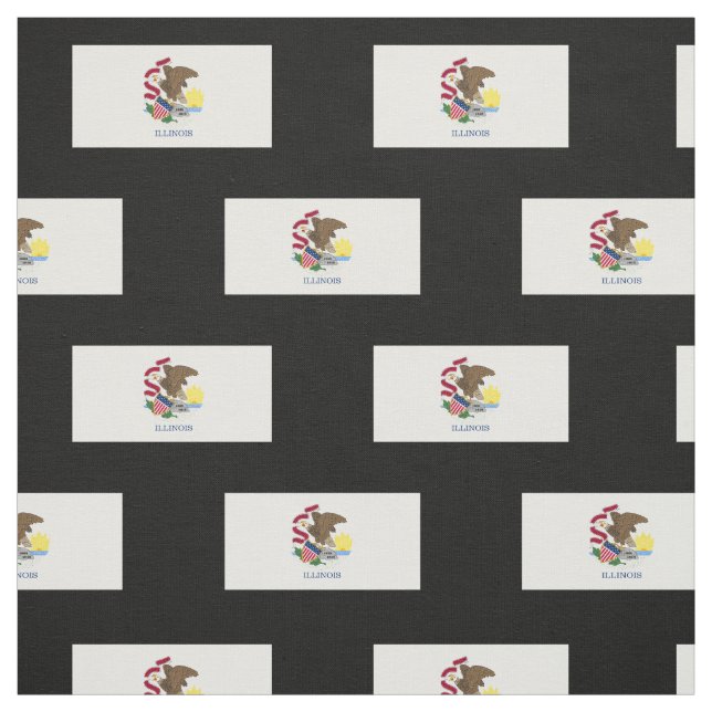 Tecido Bandeira do Estado de Illinois (Modelo)