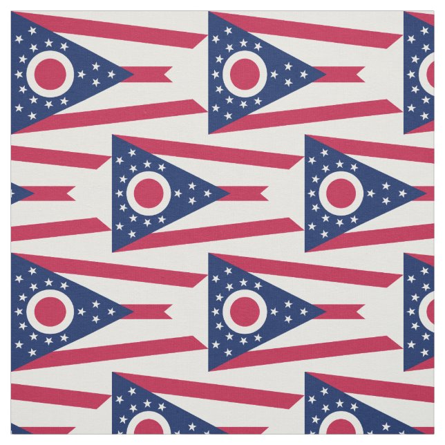 Tecido Bandeira do Estado de Ohio (Modelo)