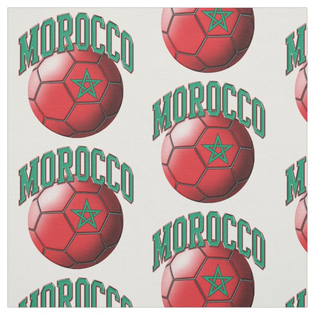 Tecido Bandeira do futebol marroquino (Modelo)
