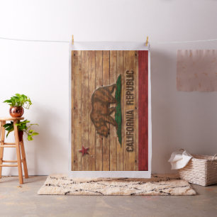 Tecido Bandeira do olhar de madeira afligido vintage de