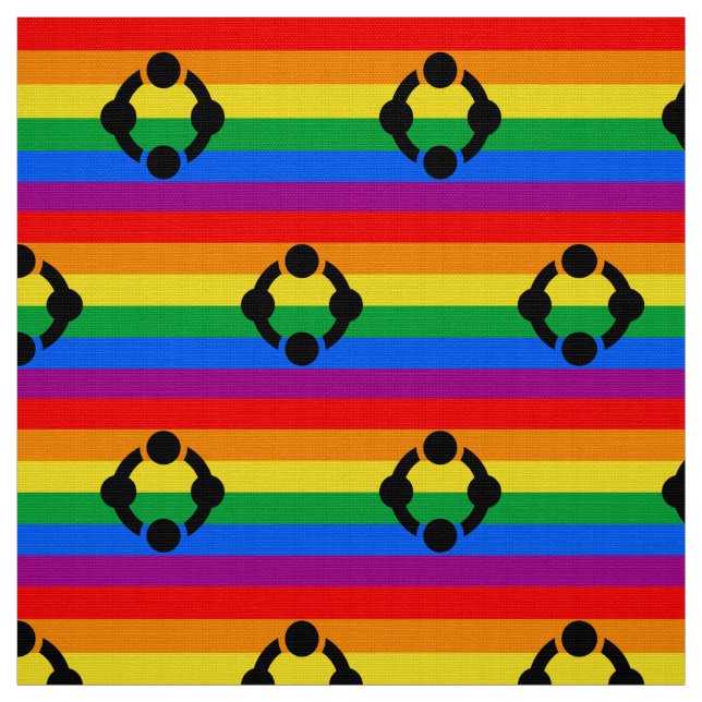 Tecido Bandeira do Orgulho do Niche Arco-Íris (Modelo)