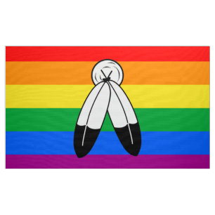 Tecido Bandeira do Orgulho LGBTQ+ com Duas Espíritos