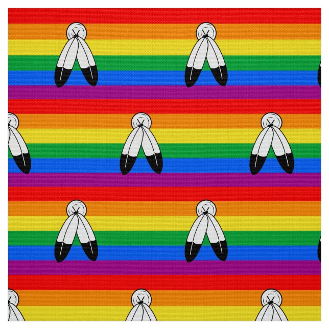 Tecido Bandeira do Orgulho LGBTQ+ Two-Spirit (Modelo)