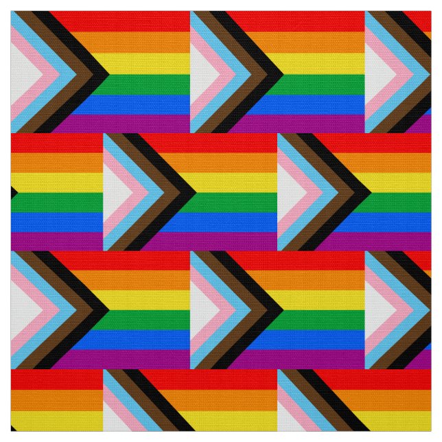 Tecido Bandeira do Orgulho Progressivo LGBTQ+ (Modelo)
