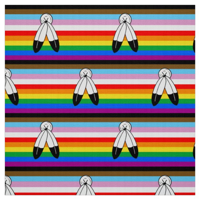 Tecido Bandeira do Orgulho Progressivo LGBTQ+ Two-Spirit (Modelo)