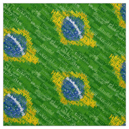 Tecido Bandeira do texto de Brasil