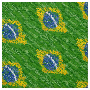 Tecido Bandeira do texto de Brasil