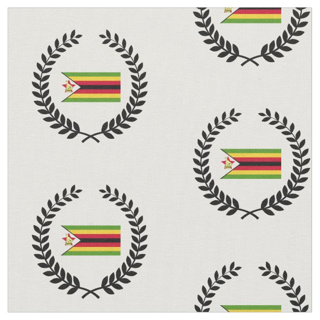 Tecido Bandeira do Zimbabué (Detalhe)