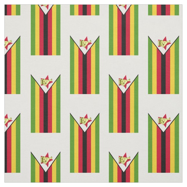 Tecido Bandeira do Zimbabué (Modelo)