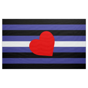 Tecido Bandeira e Coração do Orgulho de Couro