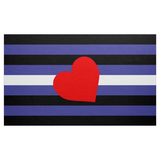 Tecido Bandeira e Coração do Orgulho de Couro (Jarda)