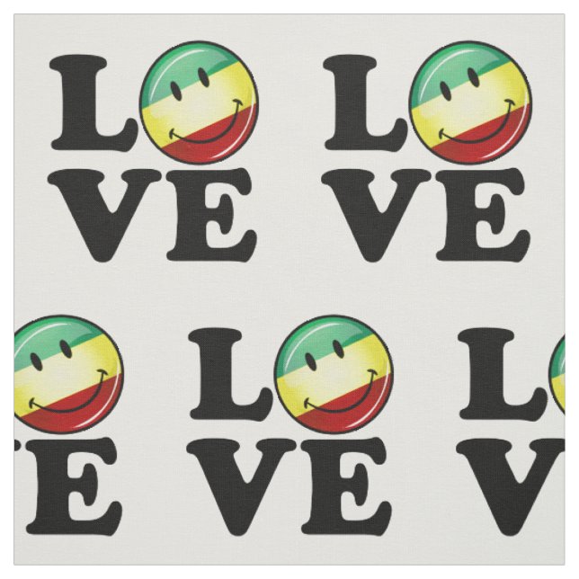 Tecido Bandeira feliz de Rasta do amor de Rastafarian (Modelo)