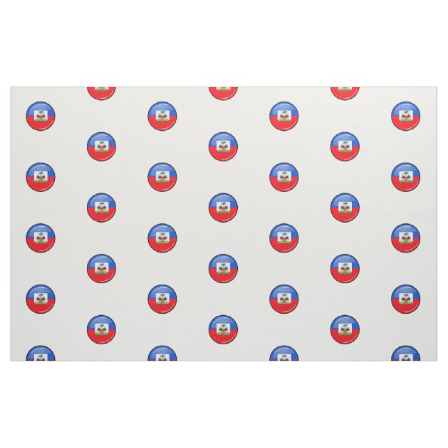 Tecido Bandeira haitiana redonda lustrosa (Fat Quarter)