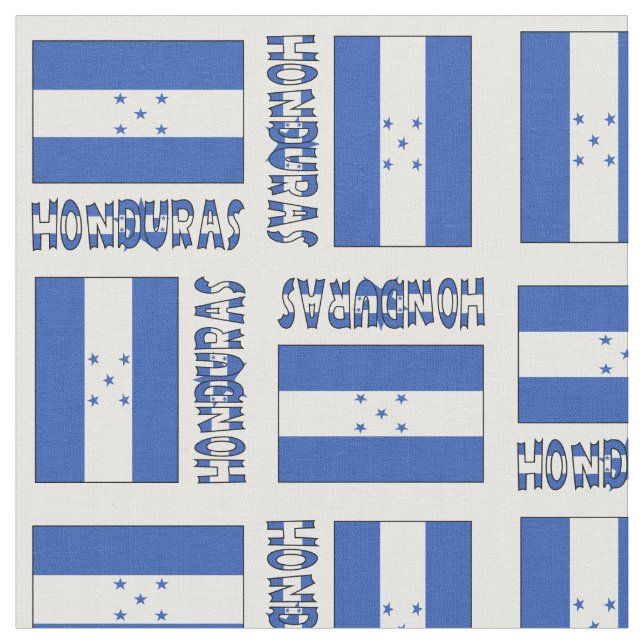Tecido Bandeira hondurenha e Honduras (Detalhe)