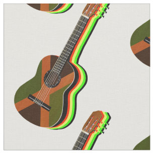 Tecido Bandeira jamaicana do violão de Reggae
