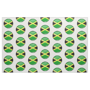 Tecido Bandeira jamaicana redonda lustrosa