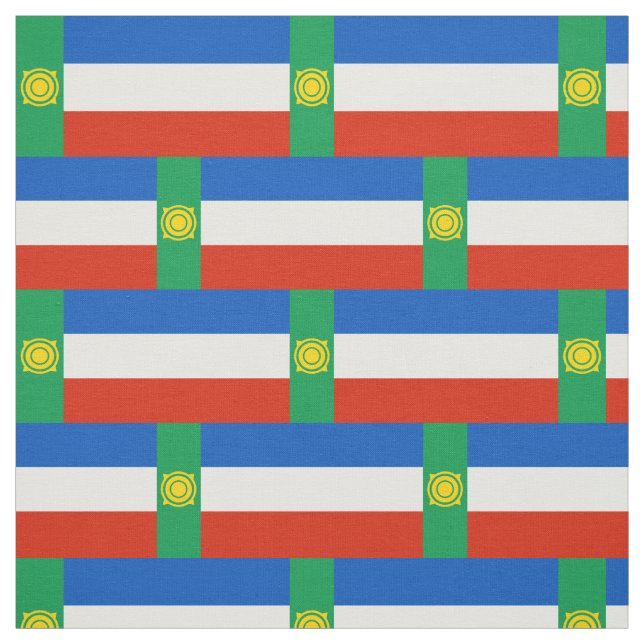 Tecido Bandeira Khakassia Patriótica (Modelo)