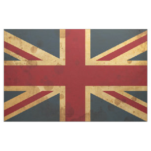 Tecido Bandeira manchada de Union Jack Reino Unido
