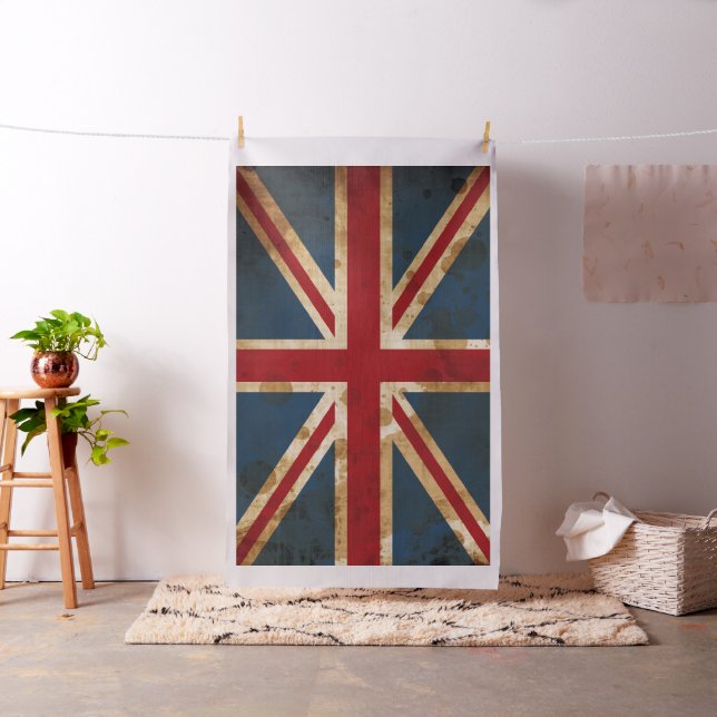 Tecido Bandeira manchada de Union Jack Reino Unido do (In Situ)
