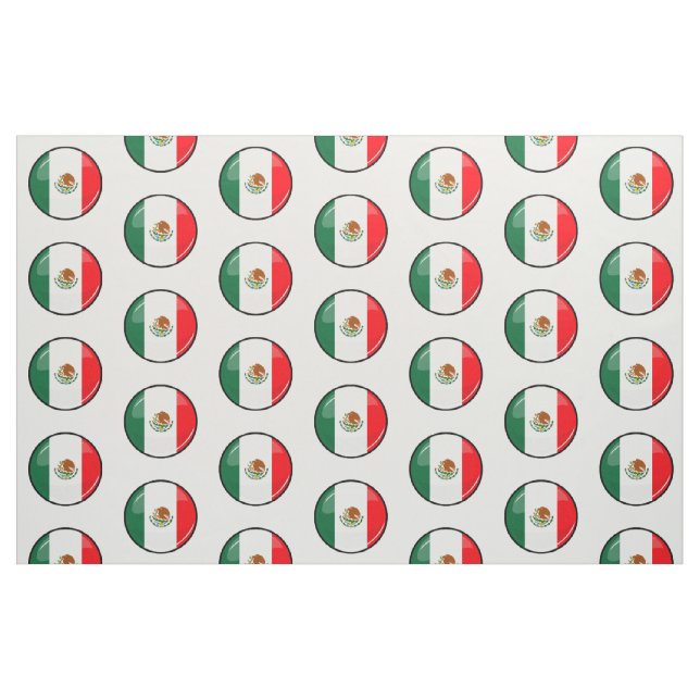 Tecido Bandeira mexicana redonda lustrosa (Fat Quarter)