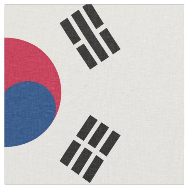Tecido Bandeira nacional de Coreia do Sul (Detalhe)