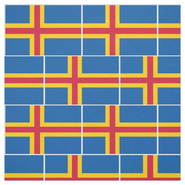 Tecido Bandeira Patriótica das Ilhas Åland (Modelo)