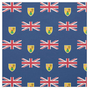 Tecido Bandeira Patriótica das Ilhas Turcas e Caicos