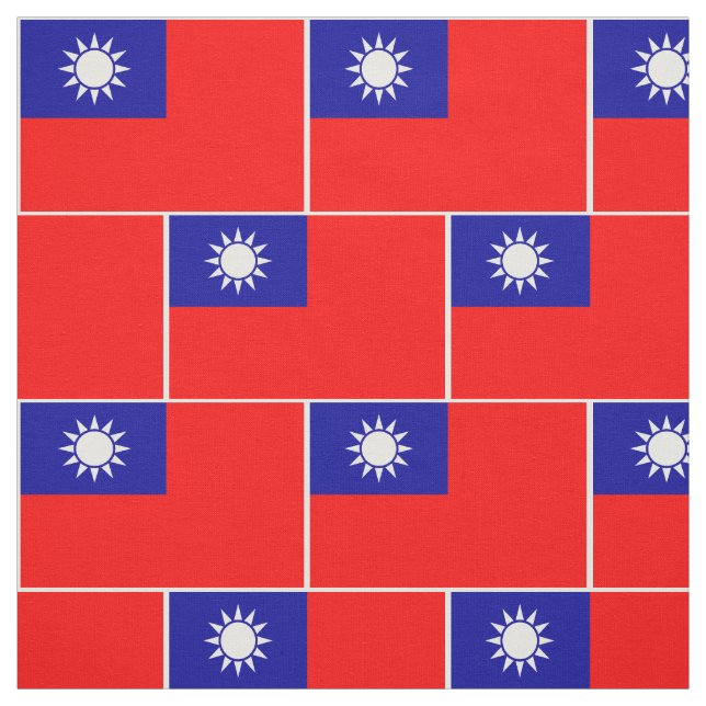 Tecido Bandeira Patriótica de Taiwan (Modelo)