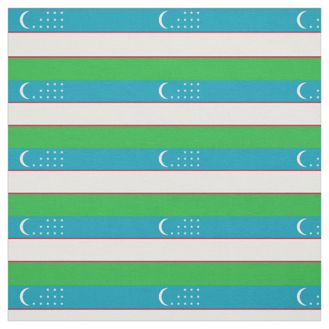 Tecido Bandeira Patriótica do Uzbequistão (Modelo)