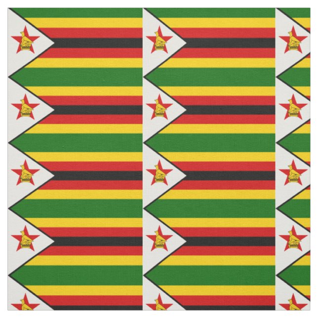 Tecido Bandeira patriótica do Zimbábue (Modelo)