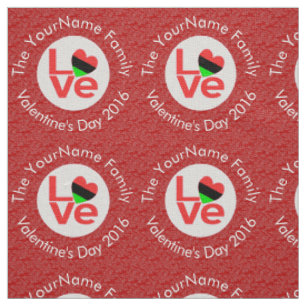 Tecido Bandeira Personalizada de Amor com Letras Vermelha