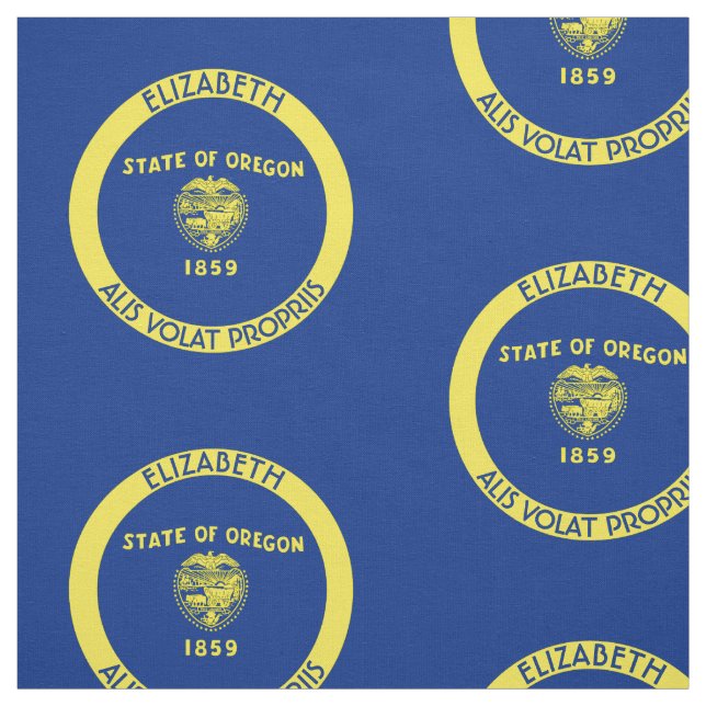 Tecido Bandeira personalizada estado do castor de Oregon (Modelo)