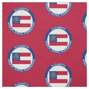 Tecido Bandeira personalizada estado do pêssego de