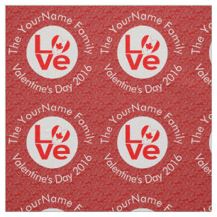 Tecido Bandeira Personalizada LOVE Vermelho Canadense