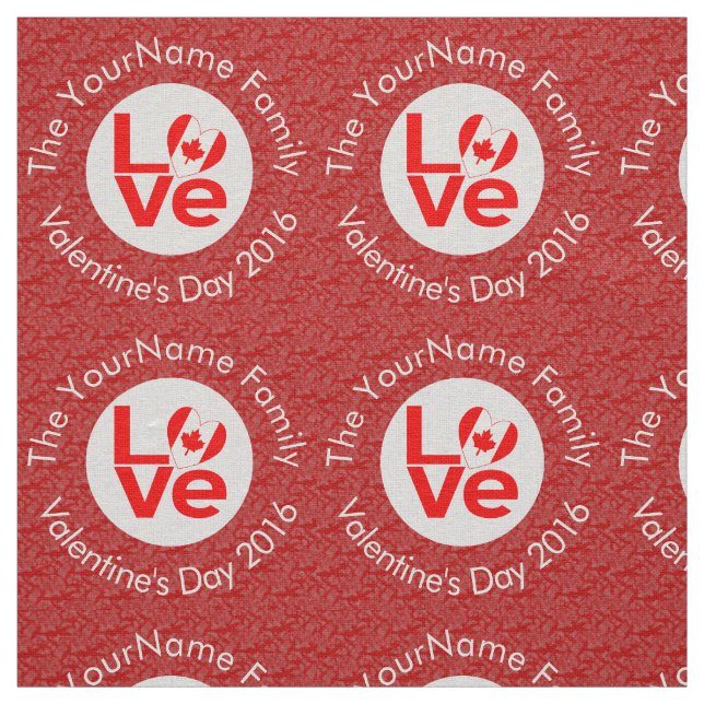 Tecido Bandeira Personalizada LOVE Vermelho Canadense (Modelo)