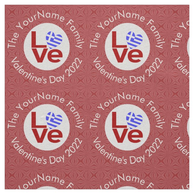 Tecido Bandeira Personalizada LOVE Vermelho Grego (Modelo)