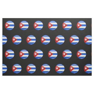 Tecido Bandeira redonda lustrosa de Cuba