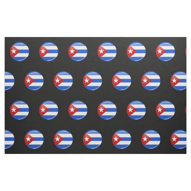 Tecido Bandeira redonda lustrosa de Cuba (Fat Quarter)