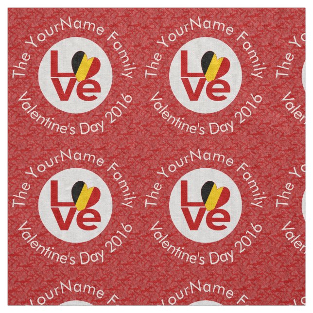Tecido Bandeira Vermelha do Amor Personalizada da Bélgica (Modelo)