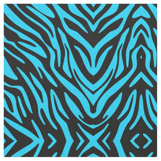 Tecido Banho Azul-Zebra abstrato (Detalhe)