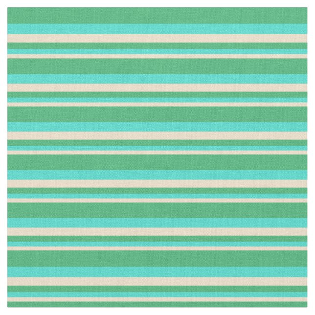 Tecido Banho, Turquesa e faixas de cor verde marinho (Detalhe)