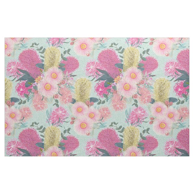 Tecido Banksia e Grevillea Eucalyptus do Outback (Fat Quarter)