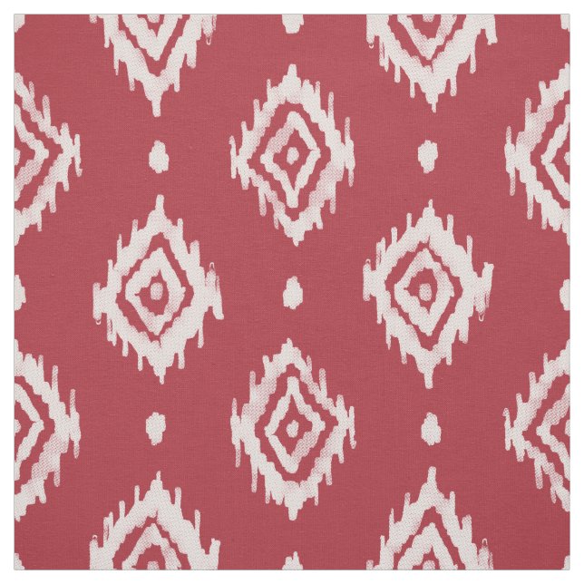 Tecido BARBARIAN Boho Ikat Diamond Red (Modelo)