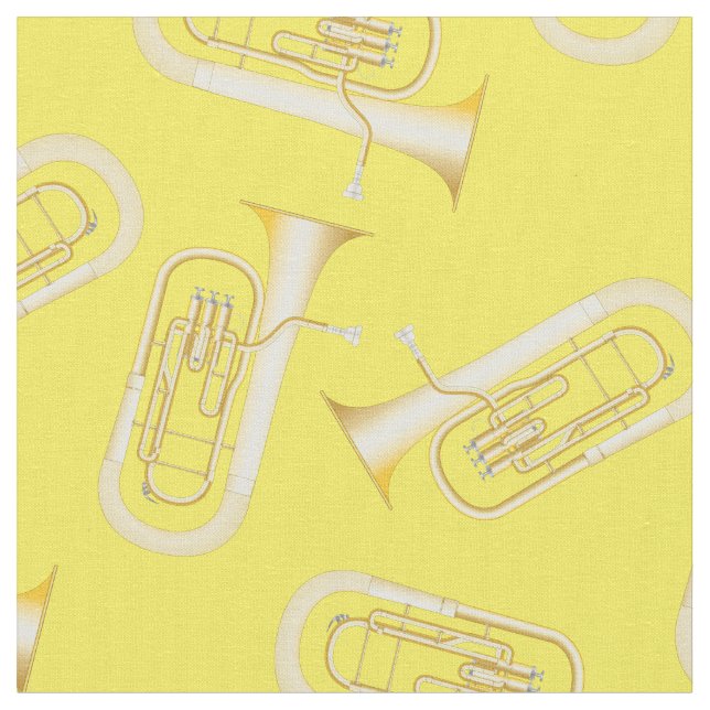 Tecido Baritones Musical Room Decor Amarelo (Detalhe)