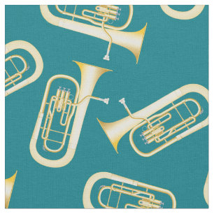Tecido Baritones Musical Room Decor Teal