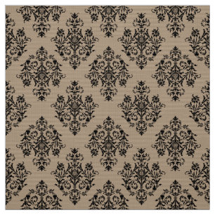 Tecido barroco ornamentado da cor damasco