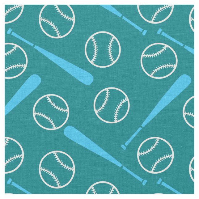 Tecido Baseball - branco e azul em verde escuro (Detalhe)