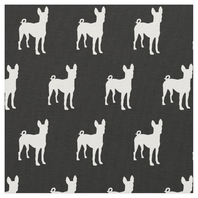 Tecido Basenji Dog Silhouette Pet (Detalhe)