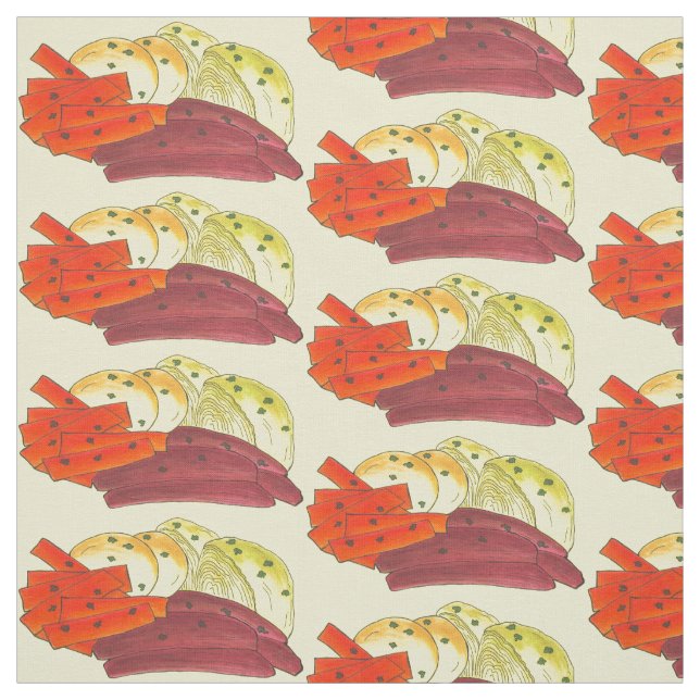 Tecido Batatas de carne de bovino com canas Comidas irlan (Modelo)